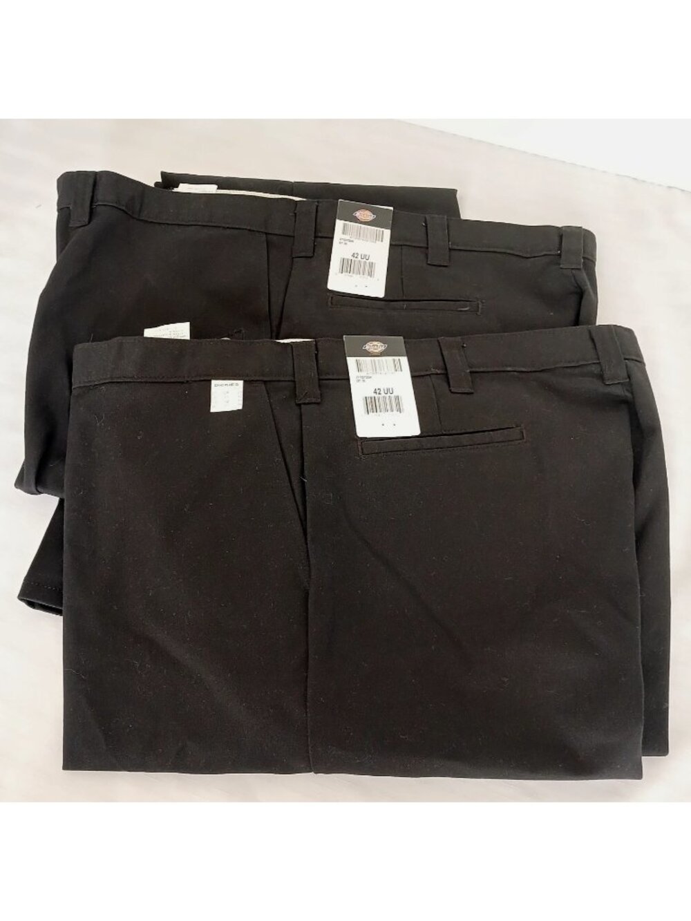 2 Pairs Dickies 2112372BK Men's Industrial Cargo Pants in Black 42UU NEW